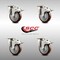 Service Caster 4 Inch 316SS Maroon Polyurethane Swivel Top Plate Caster Set Total Lock Brake SCC-SS316TTL20S414-PPUB-MRN-4 - alternate 3